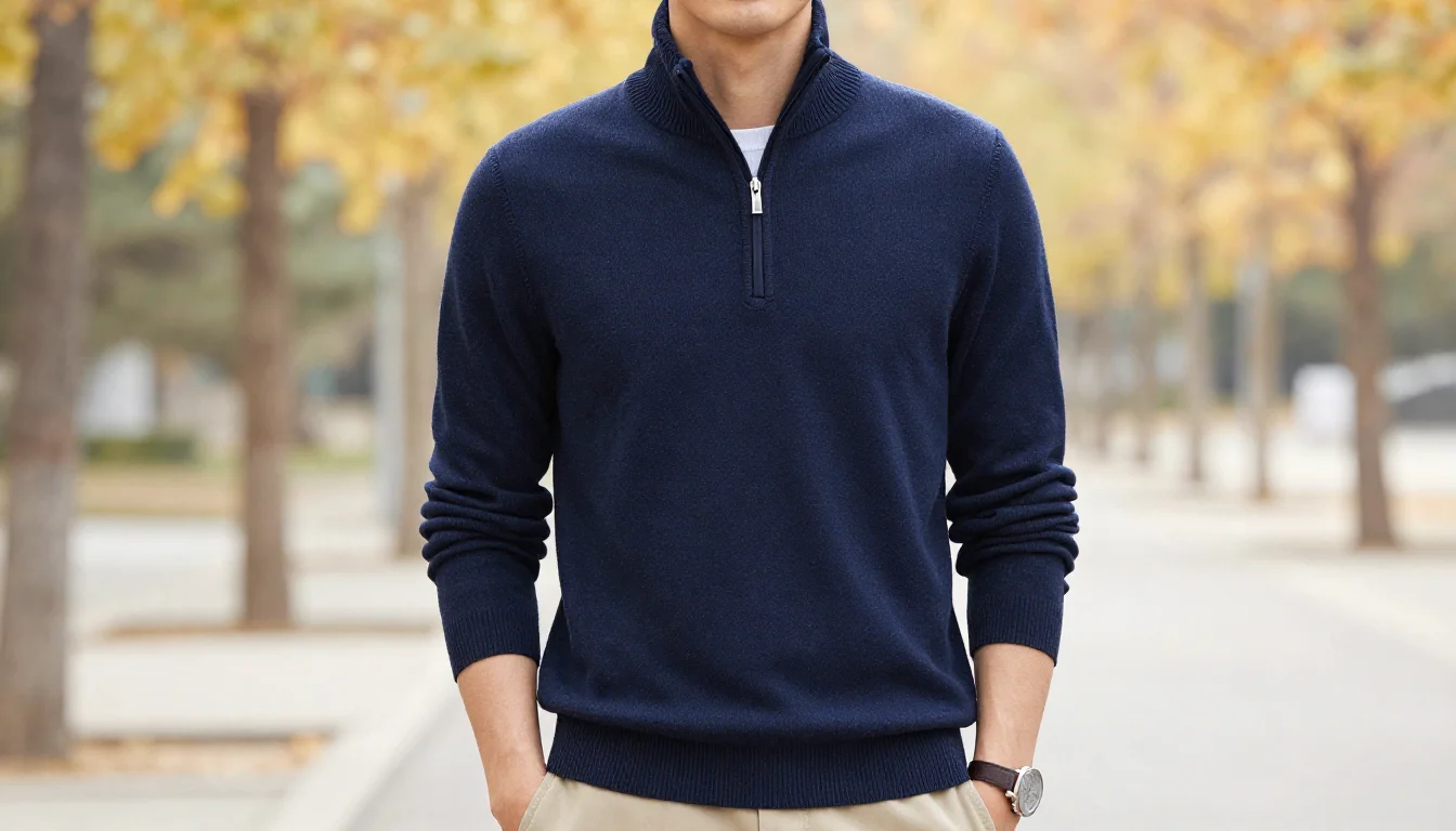 Men's Quarter Zip Sweater