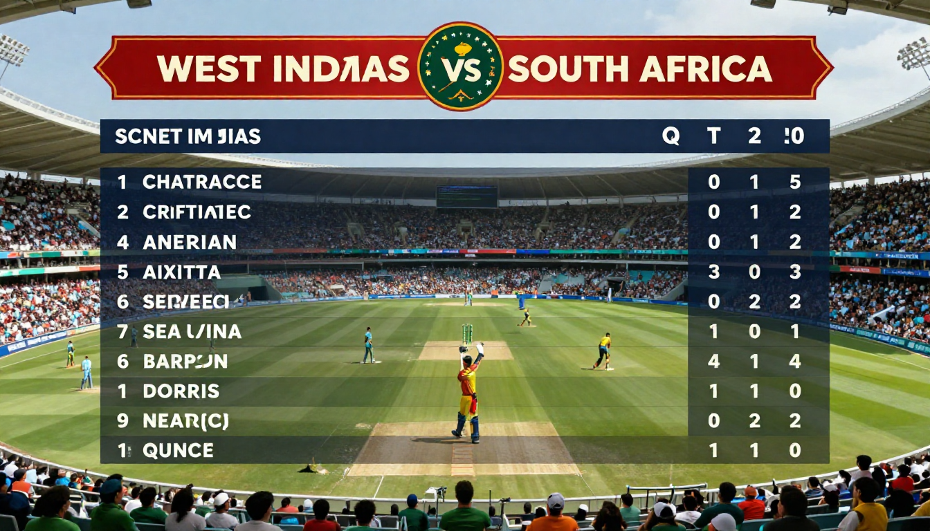 West Indies vs South Africa Cricket Match Scorecard